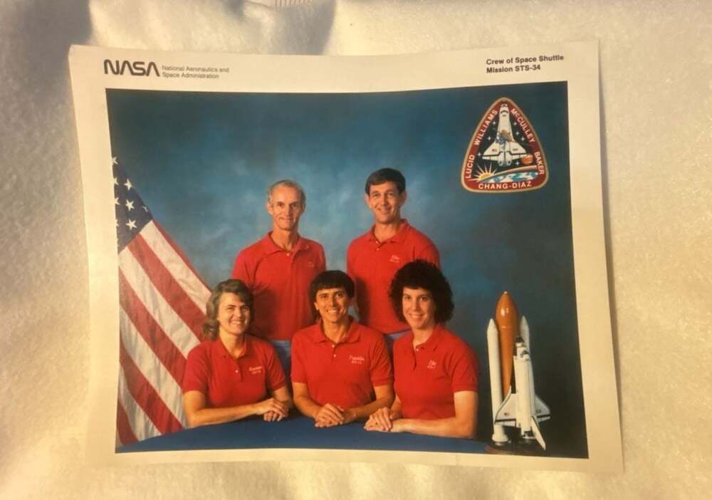 NASA Crew of Space Shuttle Mission STS-34 Official Lithograph Photo Print